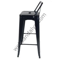 Amelia Siyah Tolix Bar Sandalyesi