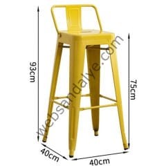 Amelia Sarı Tolix Bar Sandalyesi