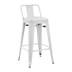 Amelia Beyaz Tolix Bar Sandalyesi