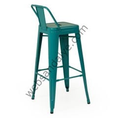 Amelia Petrol Yeşil Tolix Bar Sandalyesi