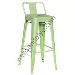 Amelia Yeşil Tolix Bar Sandalyesi