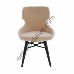 Royo Ahşap Ayaklı Sandalye Krem