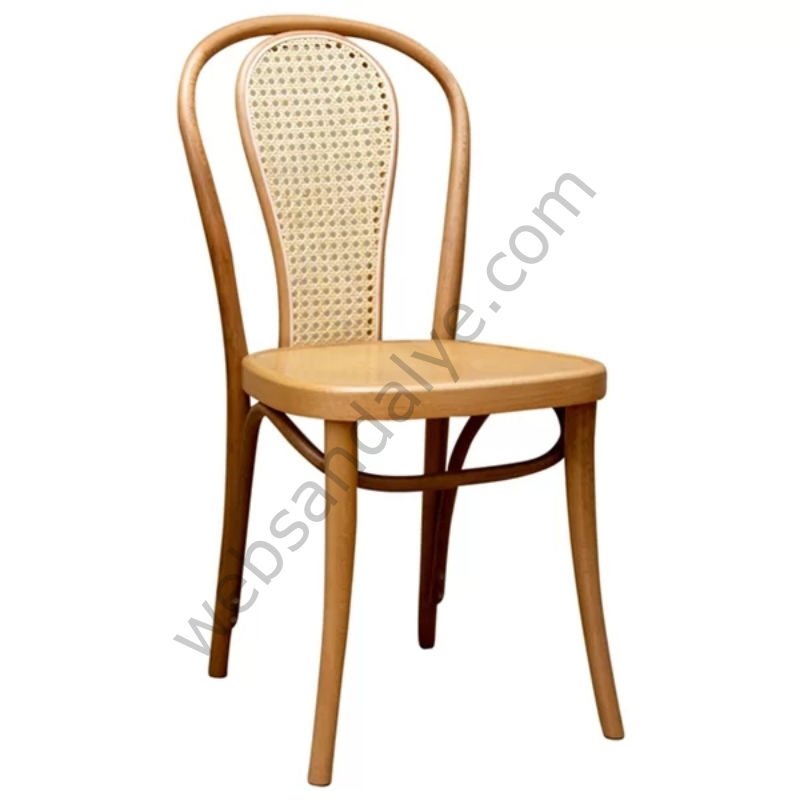 Kopuz Hasırlı Thonet Ahşap Sandalye Natural