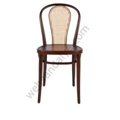 Kopuz Hasırlı Thonet Ahşap Sandalye Ceviz