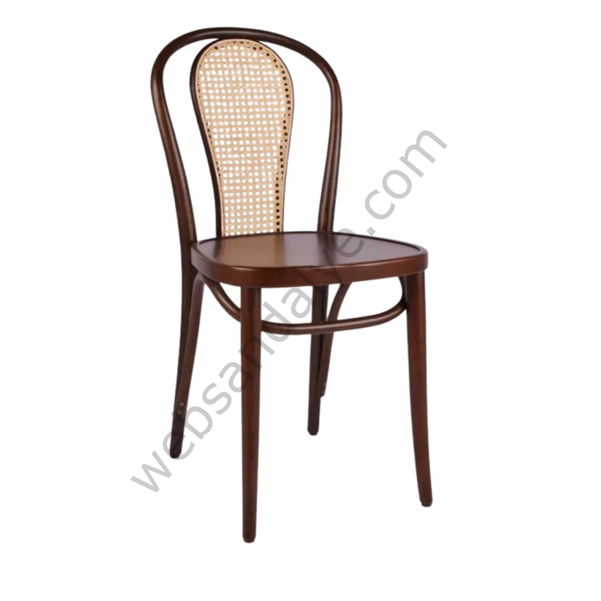 Kopuz Hasırlı Thonet Ahşap Sandalye Ceviz
