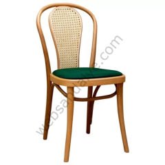 Kopuz Hasırlı Döşemeli Thonet Ahşap Sandalye Natural