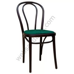 Axes Döşemeli Thonet Ahşap Sandalye Siyah