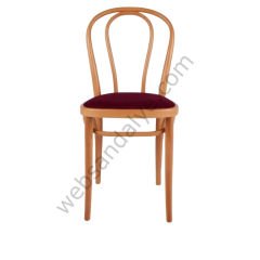 Axes Döşemeli Thonet Ahşap Sandalye Natural