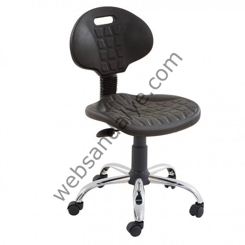 Genz Krom Ayaklı Poliüretan Döküm Çalışma Koltuğu