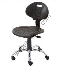 Genz Krom Ayaklı Poliüretan Döküm Çalışma Koltuğu