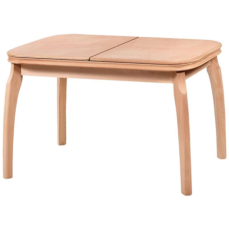 Paloma 125'lik Açılır Masif Ham Ahşap Masa