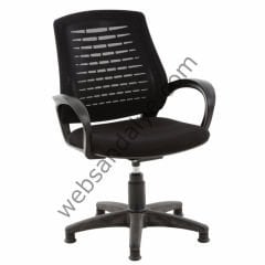 Monessa Fileli Döner Misafir Koltuğu Siyah