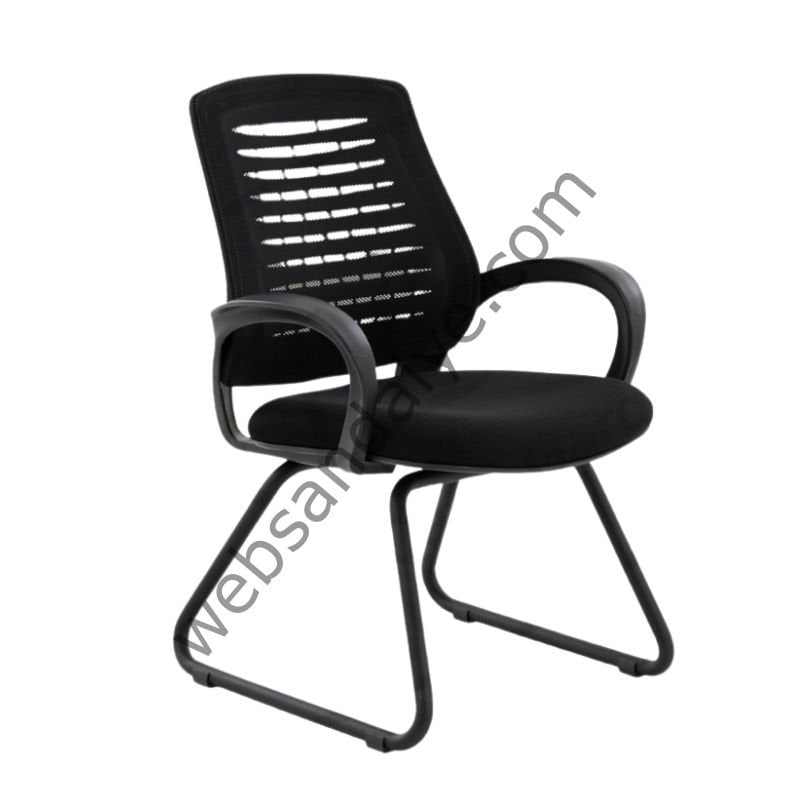 Monessa Fileli U Ayak Misafir Koltuğu Siyah