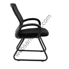 Monessa Fileli U Ayak Misafir Koltuğu Siyah