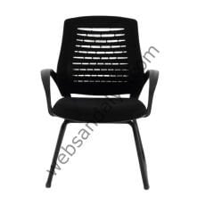 Monessa Fileli U Ayak Misafir Koltuğu Siyah