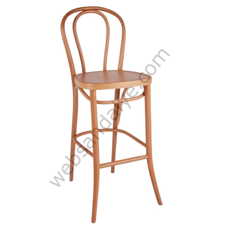 Gavis Thonet Ahşap Bar Sandalyesi Natural
