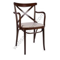 King Döşemeli Thonet Ahşap Sandalye Ceviz