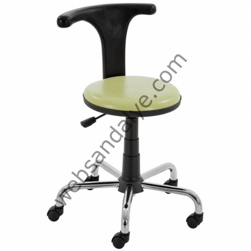 Poly Sekreter Krom Ayaklı Çalışma Koltuğu