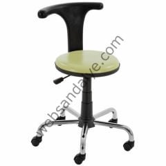 Poly Sekreter Krom Ayaklı Çalışma Koltuğu