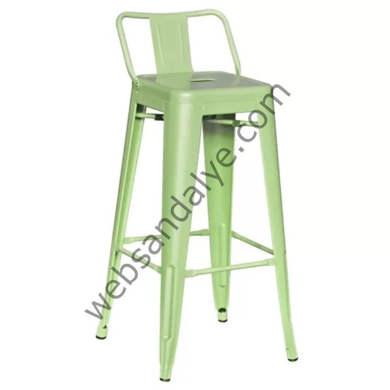 Amelia Yeşil Tolix Bar Sandalyesi