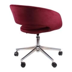 Sude Çalışma Koltuğu Bordo Kumaş