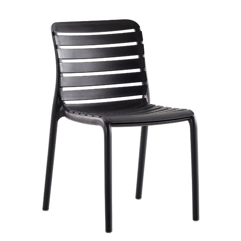 Parma Kolsuz PP Plastik Sandalye Siyah