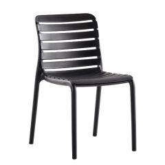 Parma Kolsuz PP Plastik Sandalye Siyah
