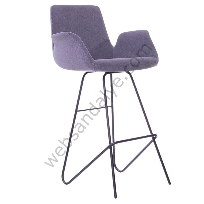 Beril Siyah Ayaklı Bar Sandalyesi