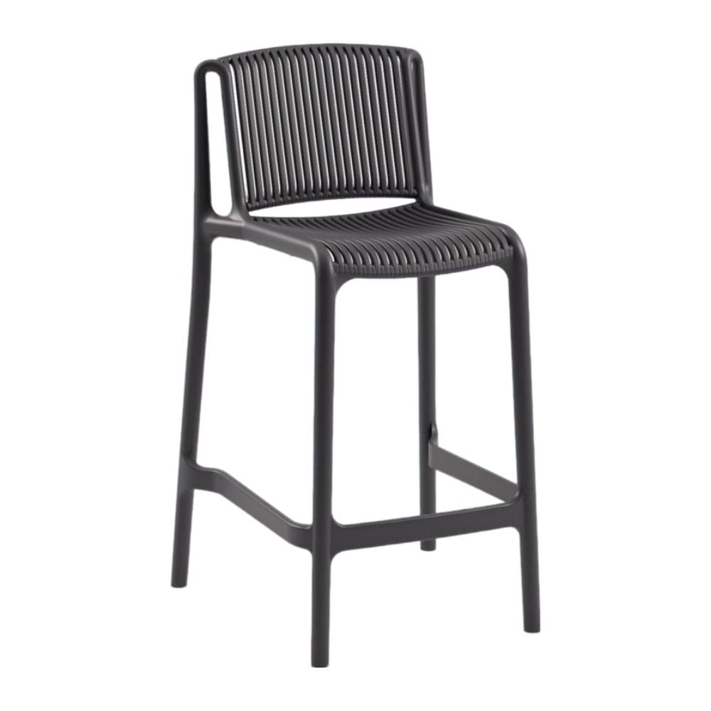 Buton PP Plastik Bar Sandalyesi 65 cm - Antrasit
