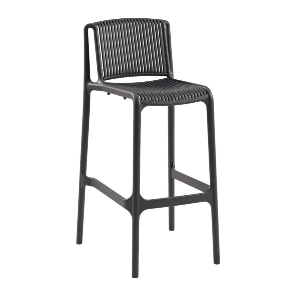 Buton PP Plastik Bar Sandalyesi 75 cm - Antrasit