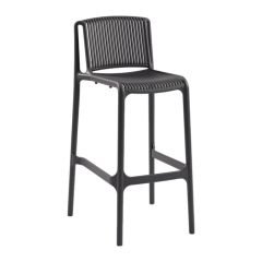 Buton PP Plastik Bar Sandalyesi 75 cm - Antrasit