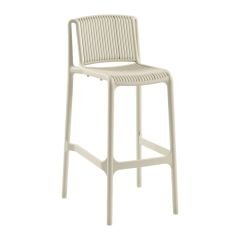 Buton PP Plastik Bar Sandalyesi 75 cm - Bej