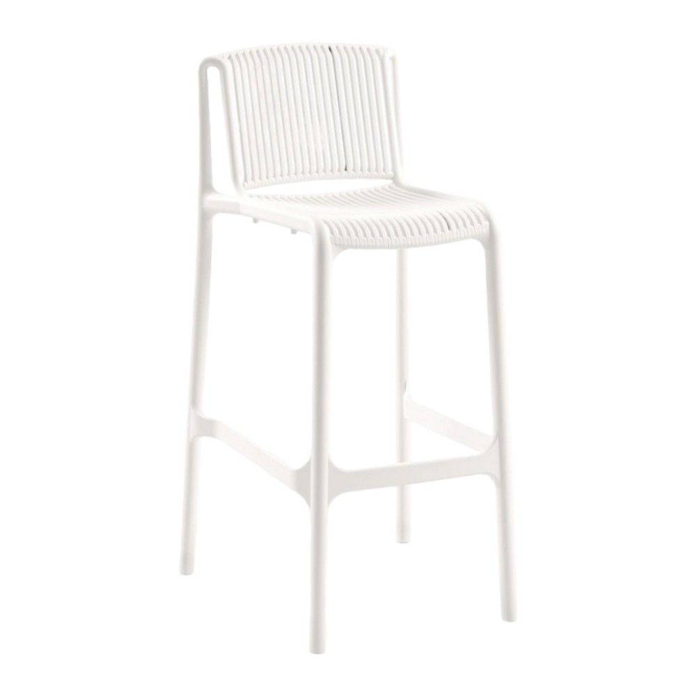 Buton PP Plastik Bar Sandalyesi 75 cm - Beyaz