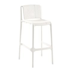 Buton PP Plastik Bar Sandalyesi 75 cm - Beyaz
