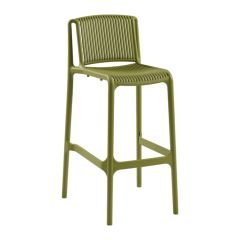 Buton PP Plastik Bar Sandalyesi 75 cm - Haki