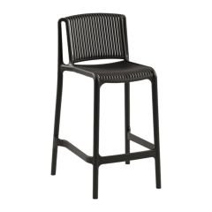 Buton PP Plastik Bar Sandalyesi 65 cm - Siyah