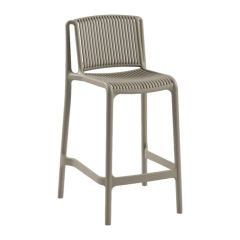 Buton PP Plastik Bar Sandalyesi 65 cm - Vizon