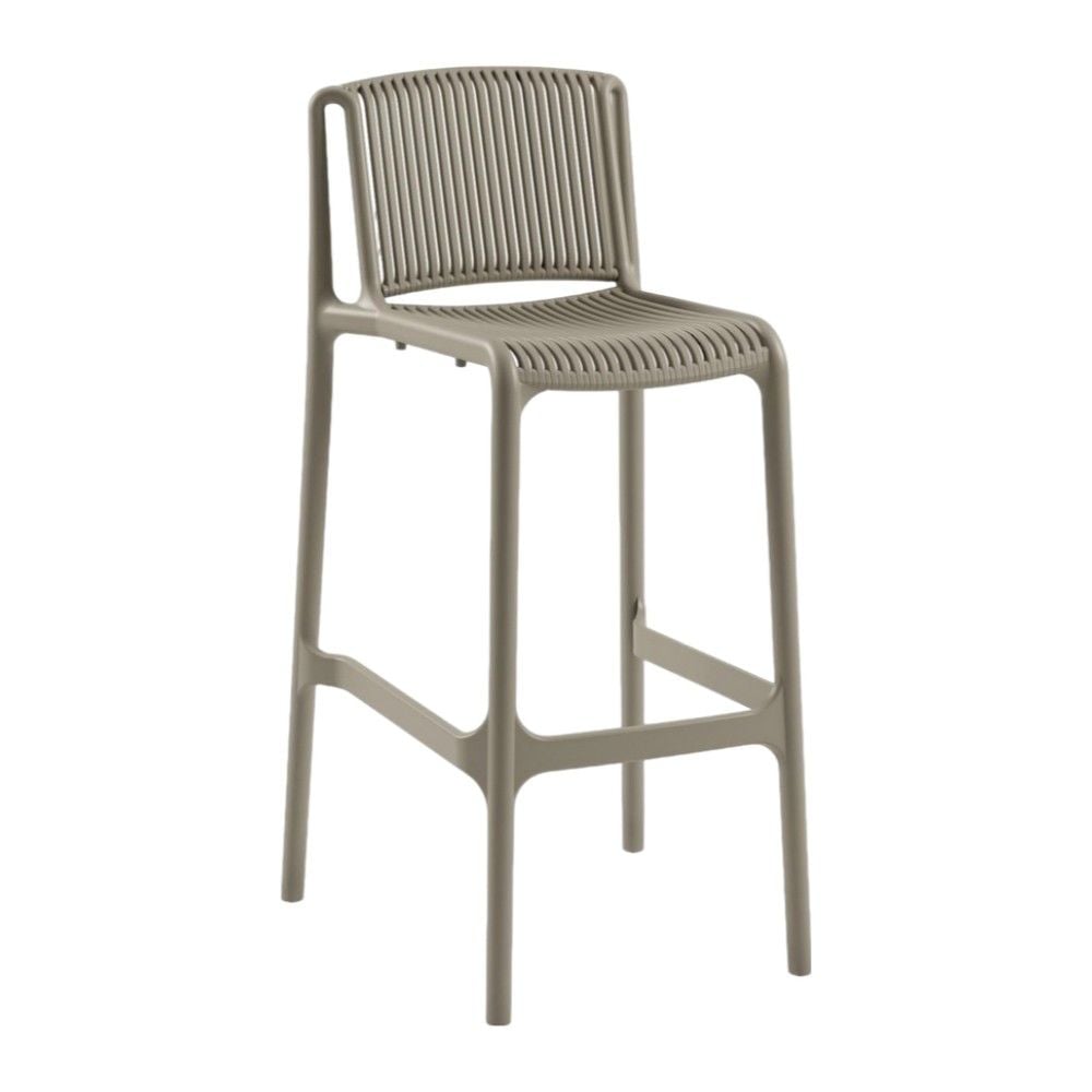 Buton PP Plastik Bar Sandalyesi 75 cm - Vizon