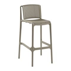 Buton PP Plastik Bar Sandalyesi 75 cm - Vizon