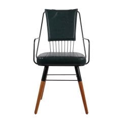 Vintara Kollu Ahşap Ayaklı Tel Sandalye