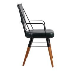 Vintara Kollu Ahşap Ayaklı Tel Sandalye