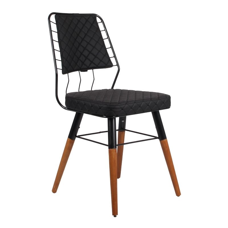 Toretta Ahşap Ayaklı Tel Sandalye