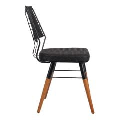 Toretta Ahşap Ayaklı Tel Sandalye