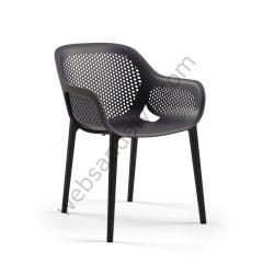 Margos Plastik Sandalye Antrasit-S / Siyah-B
