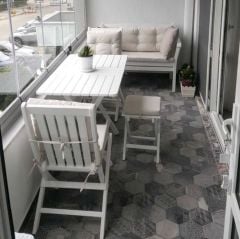 Aden Beyaz Katlanır Ahşap Sandalye