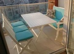 Aden Beyaz Katlanır Ahşap Sandalye