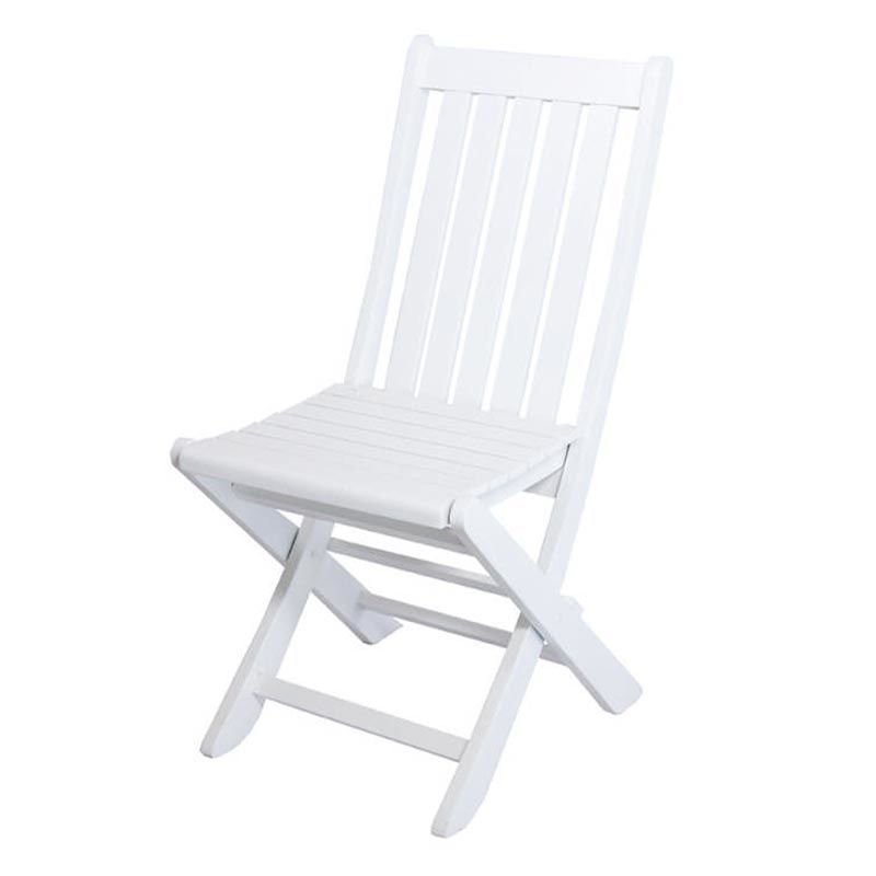 Aden Beyaz Katlanır Ahşap Sandalye