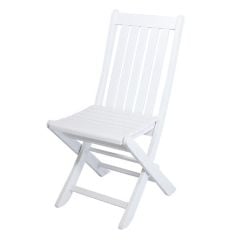 Aden Beyaz Katlanır Ahşap Sandalye