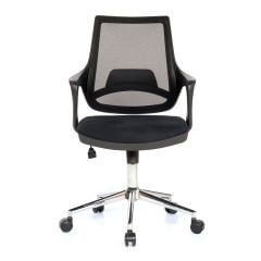 Ergo Krom Ayaklı Çalışma Koltuğu Siyah