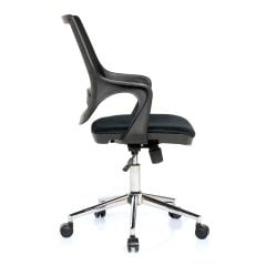 Ergo Krom Ayaklı Çalışma Koltuğu Siyah